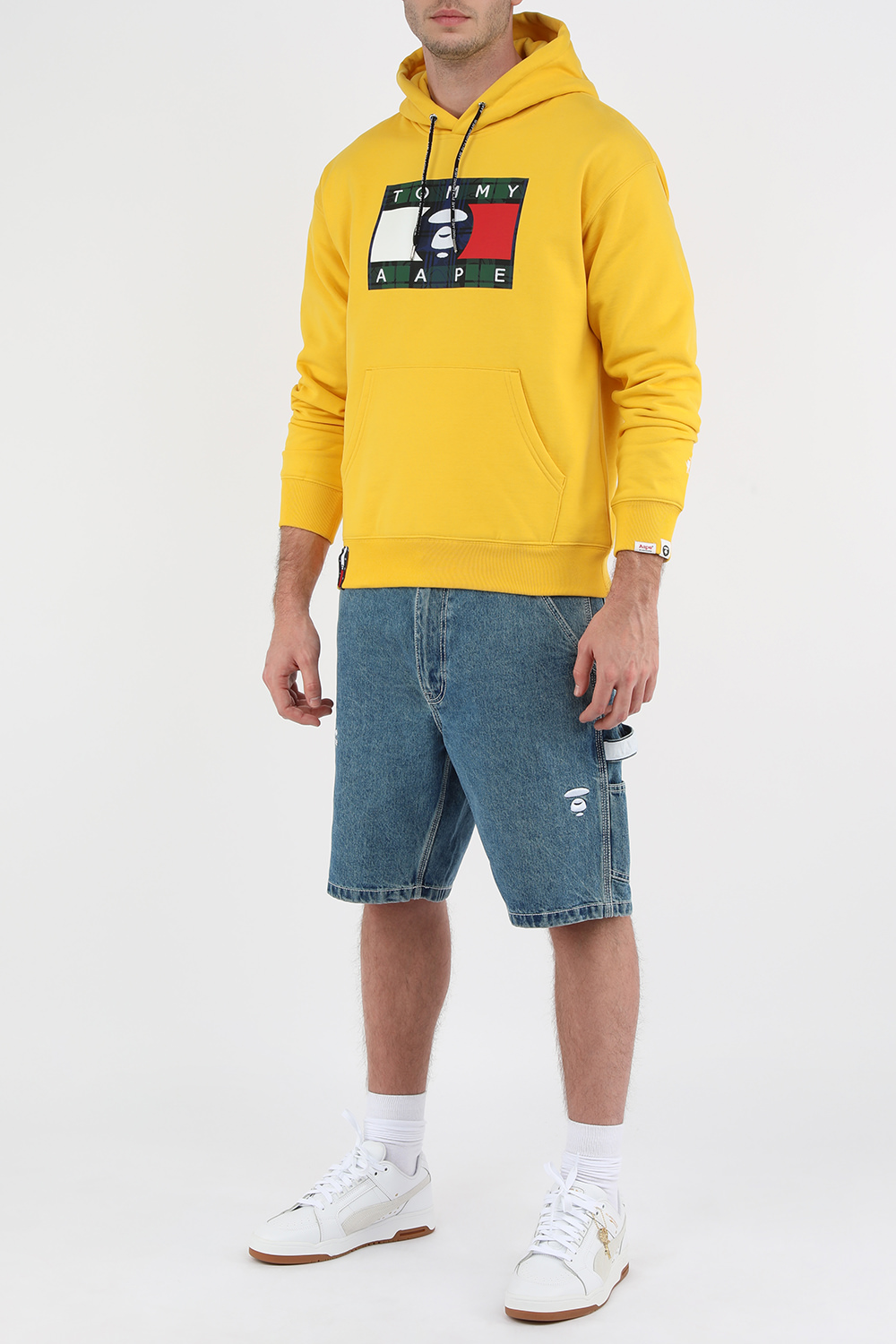 טומיXאייפ מעיל פאפר דו צדדי בגווני כחול, אדום וצהוב